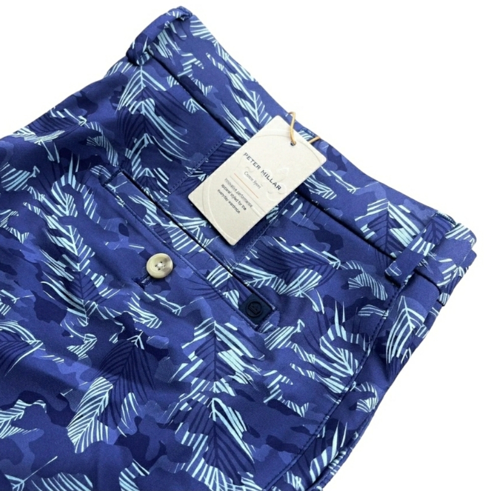 NEW Peter Millar Crown Sport Performance Stretch Golf Shorts Mens 34 Navy $115